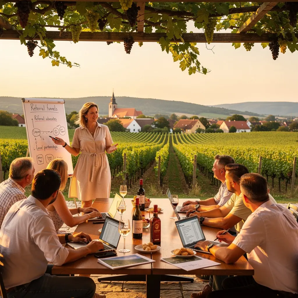 Boldog ajánlók, akik jutalmakat kapnak az elvégzett munkájukért.