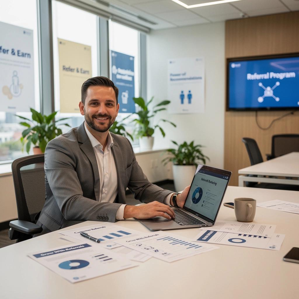 Boldog emberek, akik online vásárlás során különböző márkákat ajánlanak.